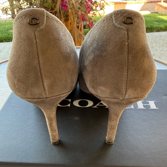 Suede Pointed Toe Stiletto Pump - Taupe - Picture 6 of 7